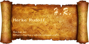 Herke Rudolf névjegykártya